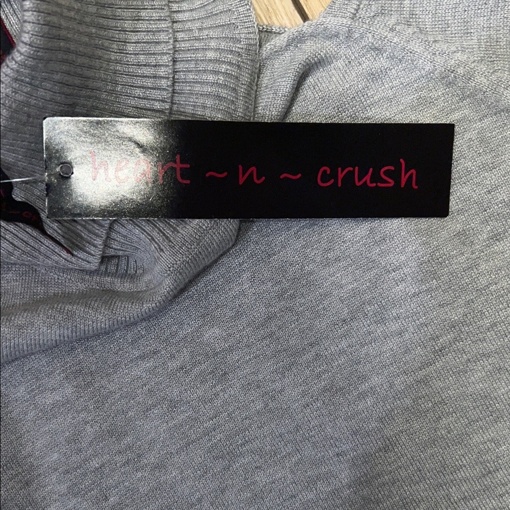 Heart-N-Crush Gray Cold Shoulder Turtleneck Sweater - Picture 2 of 9